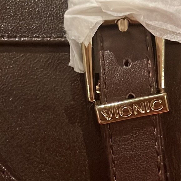 Vionic Upton Leather Ankle Boots Orthaheel Zip Deco Buckle new - Picture 13 of 15